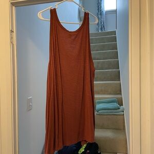 Rust Orange Sleeveless Dress